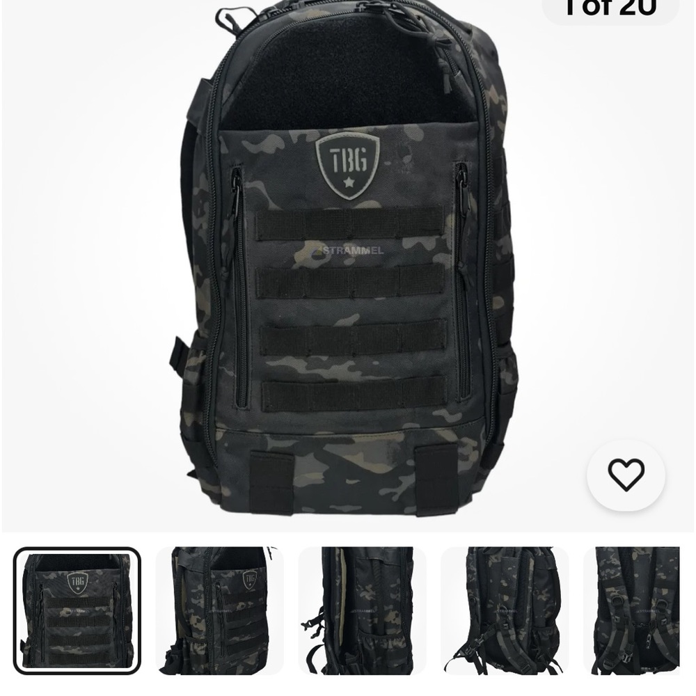 Tactical Camo Backpack – Black Camo